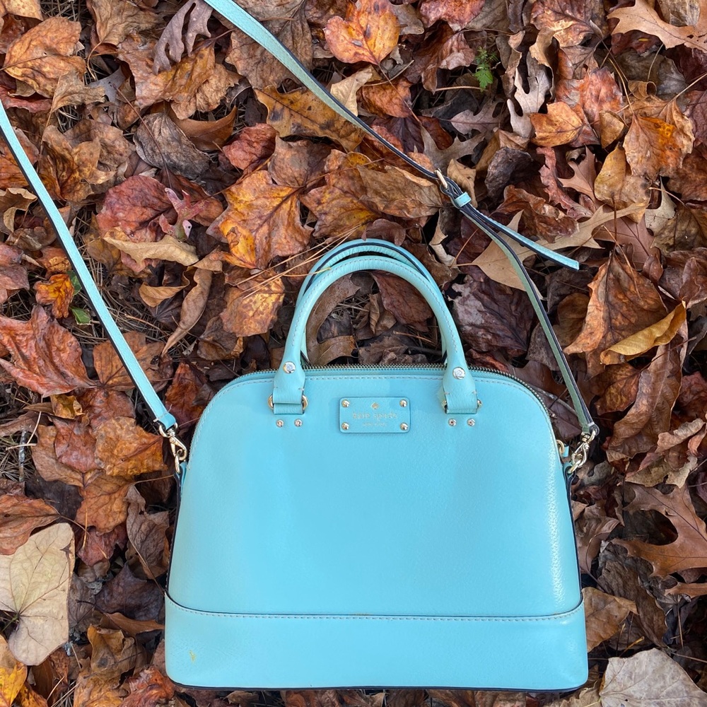 kate spade new york Teal Leather Satchel